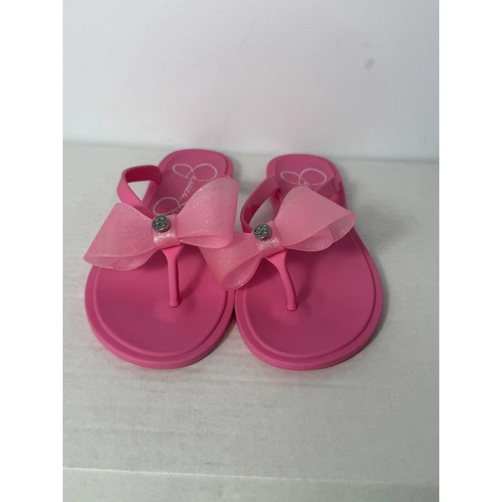 NWOT Jessica Simpson Sandals Kid's Size 4 Pink Jelly Flip‎ Flop Open Toe